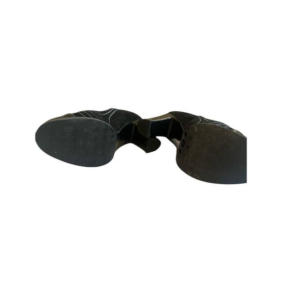 John Fluevog Black Brogue T-Strap Heels - Picture 6 of 9